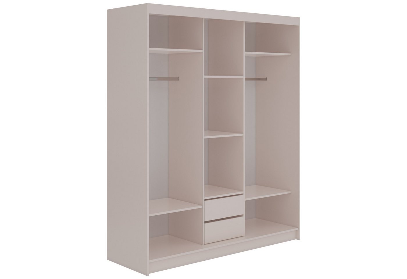 MKS MÖBEL Schiebetürenschrank MACEDONIA 180 (Modern Kleiderschrank, Schiebetürenschrank mit Schubladen) Kleiderschrank 180 cm mit Schubladen, zwei Kleiderbügel Bild 5