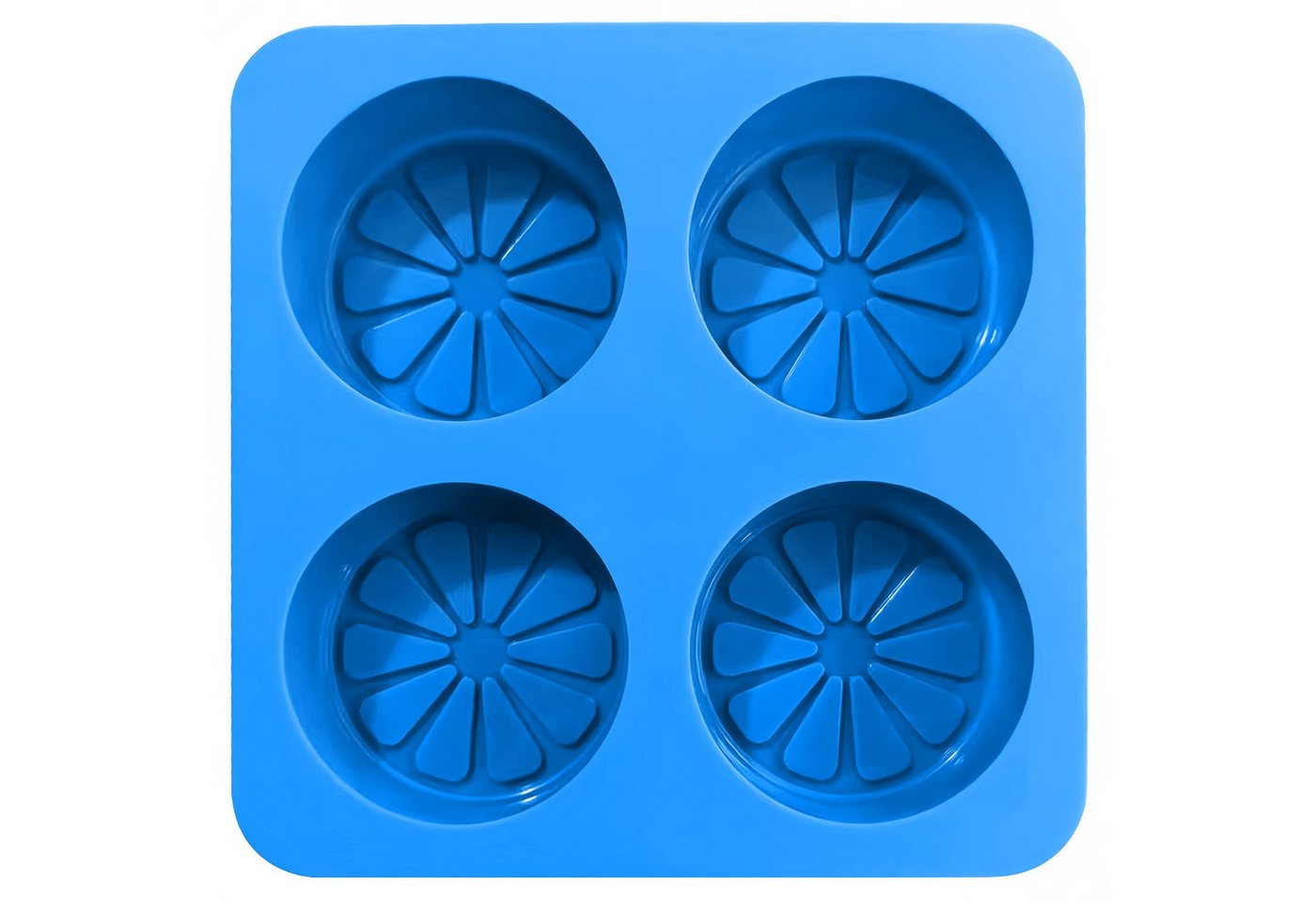 DistrEbution Silikonform Zitrusfrucht-Scheiben, Zitronen- & Orangenscheiben Design, Seifenform, Seife gießen, flexibel, spülmaschinenfest Bild 2