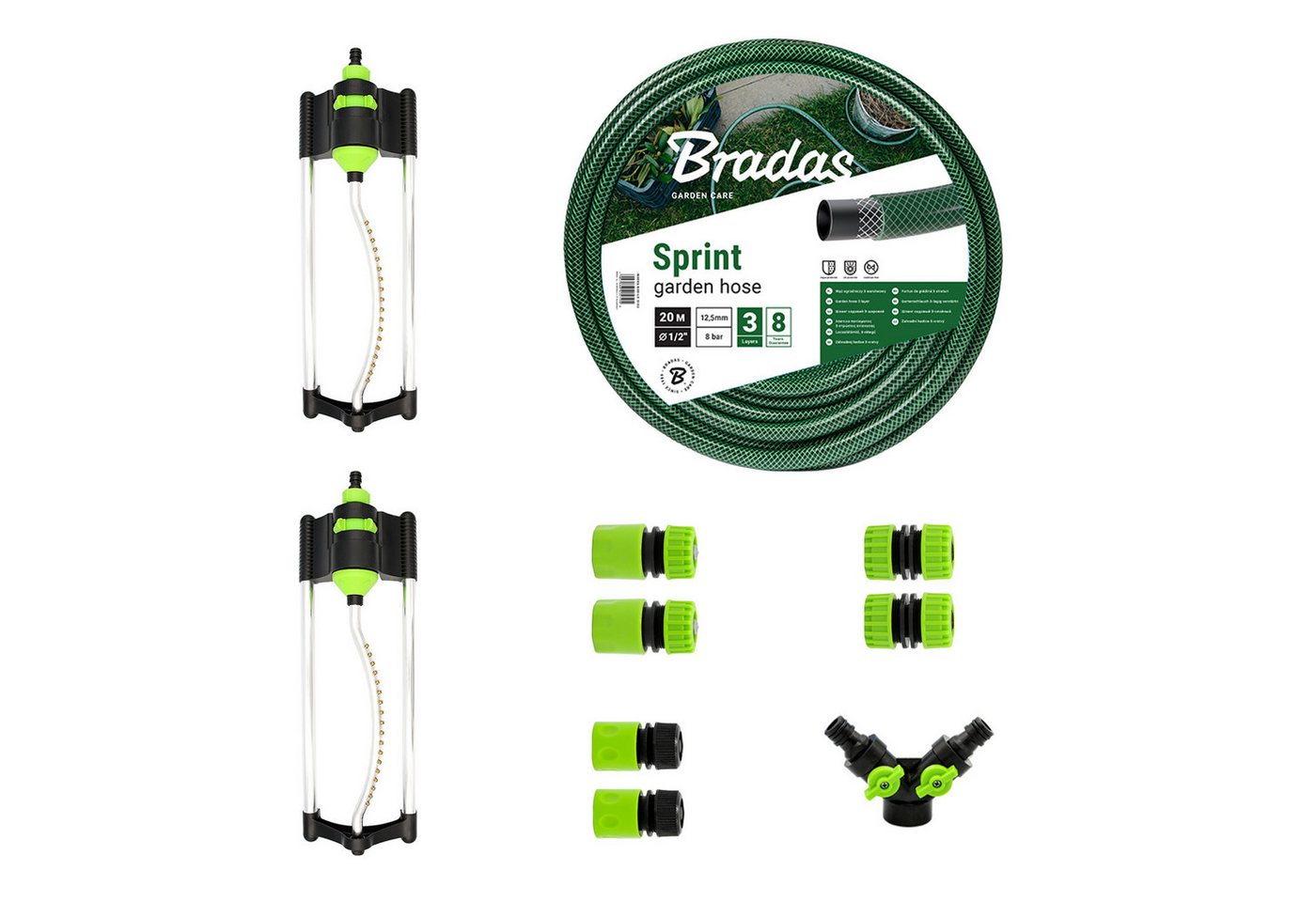 Stabilo Sanitär Gartenschlauch Gartenbewässerungsset 1/2" mit 50m Gartenschlauch und Anschlusszubehör Bild 3