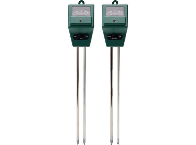 Casativo Feuchtigkeitsmesser 3in1 Bodentester Pflanzenerde-Messgerät für Feuchtigkeit pH-Wert Licht, (2-St., 1er-Set & 2er-Set & 4er-Set), 3-in-1 Bodentest strom- & batteriefrei/inkl. Tabelle mit Idealwerten