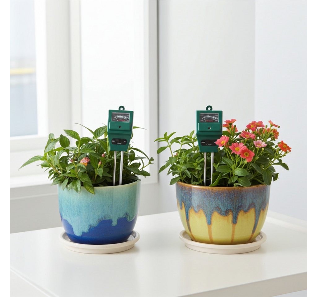 Casativo Feuchtigkeitsmesser 3in1 Bodentester Pflanzenerde-Messgerät für Feuchtigkeit pH-Wert Licht, (2-St., 1er-Set & 2er-Set & 4er-Set), 3-in-1 Bodentest strom- & batteriefrei/inkl. Tabelle mit Idealwerten Bild 3