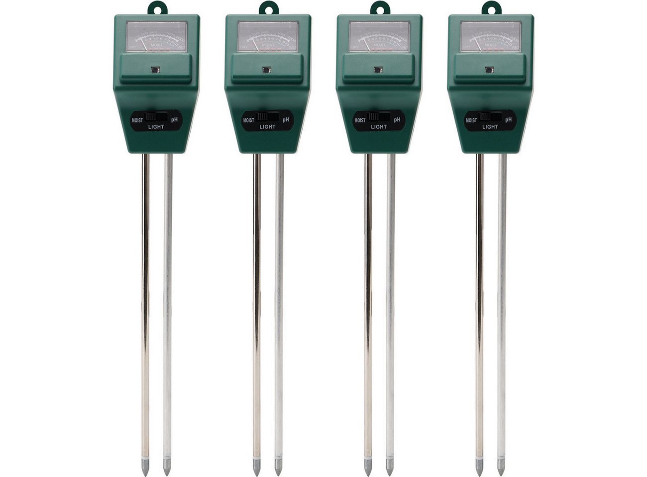 Casativo Feuchtigkeitsmesser 3in1 Bodentester Pflanzenerde-Messgerät für Feuchtigkeit pH-Wert Licht, (4-St., 1er-Set & 2er-Set & 4er-Set), 3-in-1 Bodentest strom- & batteriefrei/inkl. Tabelle mit Idealwerten Bild 3