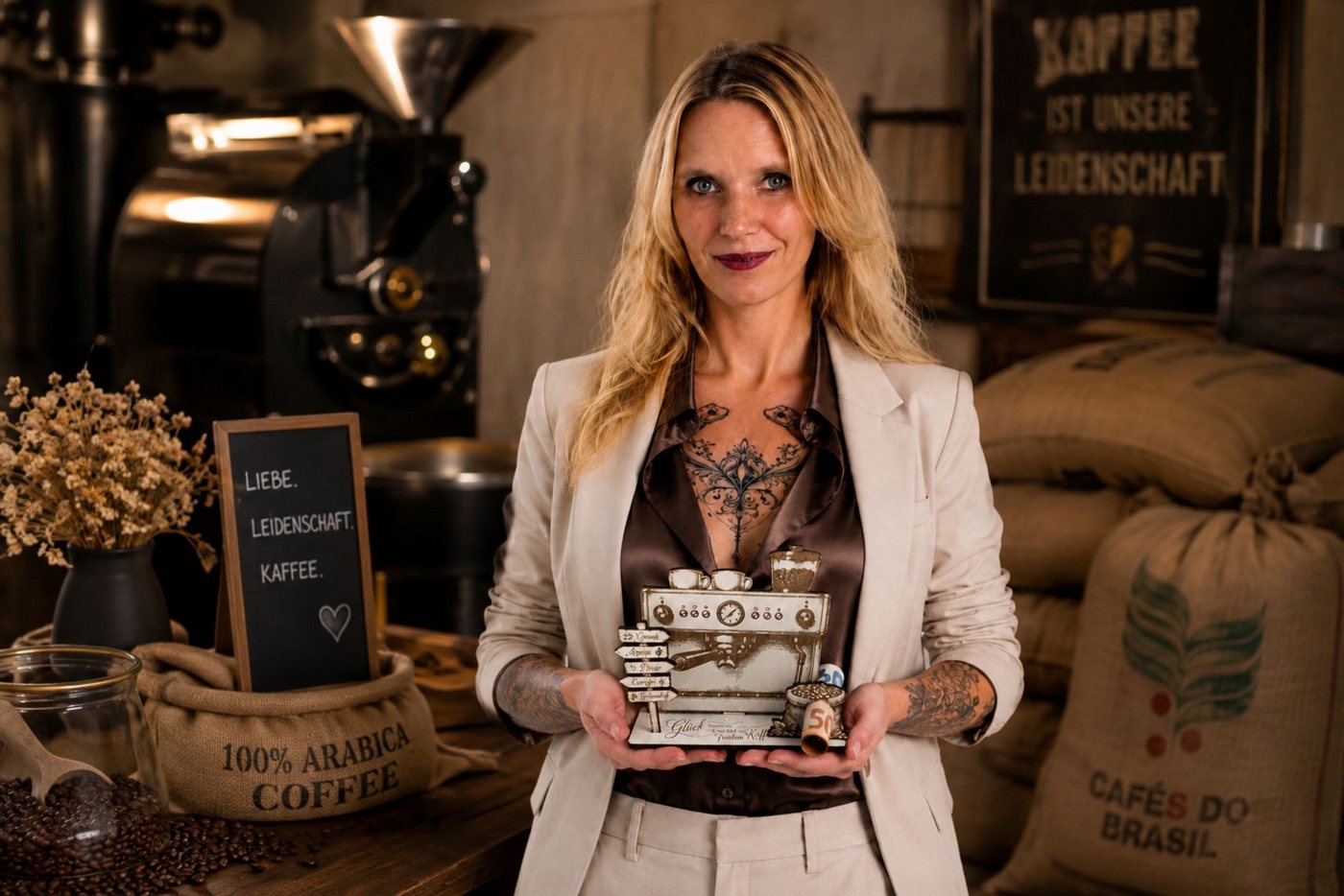 Dekolando Geschenkkarte Kaffee Geldgeschenk aus Holz - Geschenkidee für Kaffeeliebhaber