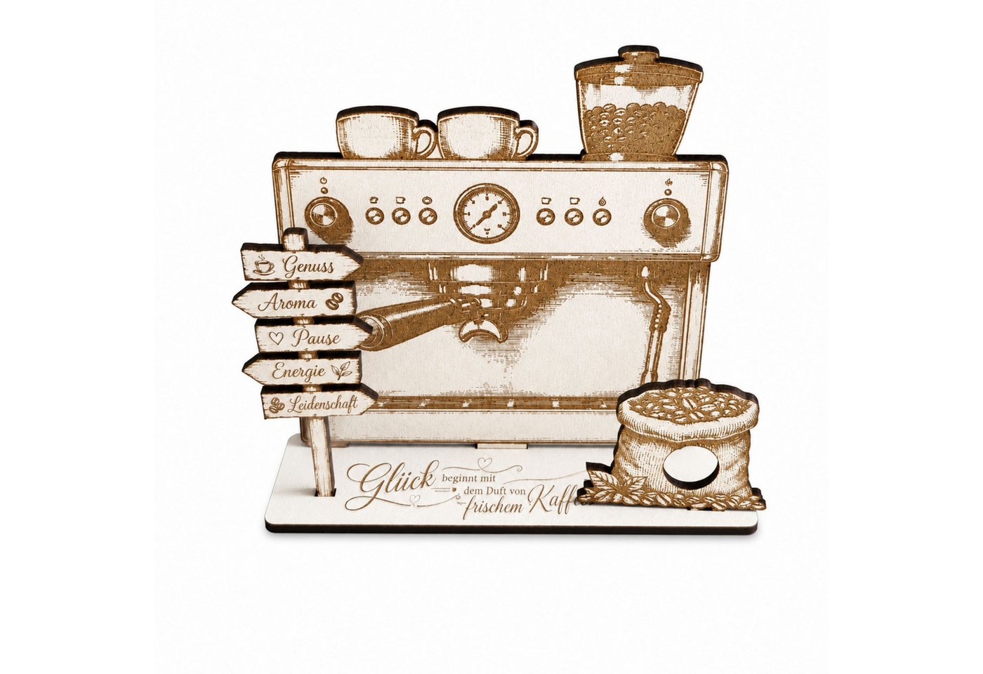 Dekolando Geschenkkarte Kaffee Geldgeschenk aus Holz - Geschenkidee für Kaffeeliebhaber Bild 2
