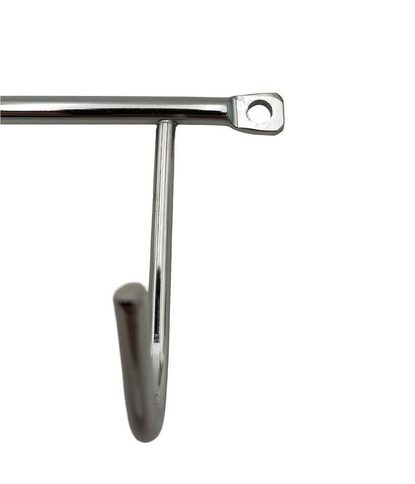 WESCO Handtuchhalter Wesco 5er Hakenleiste Chrom Edelstahl Schrankhaken Küchenhakenleiste