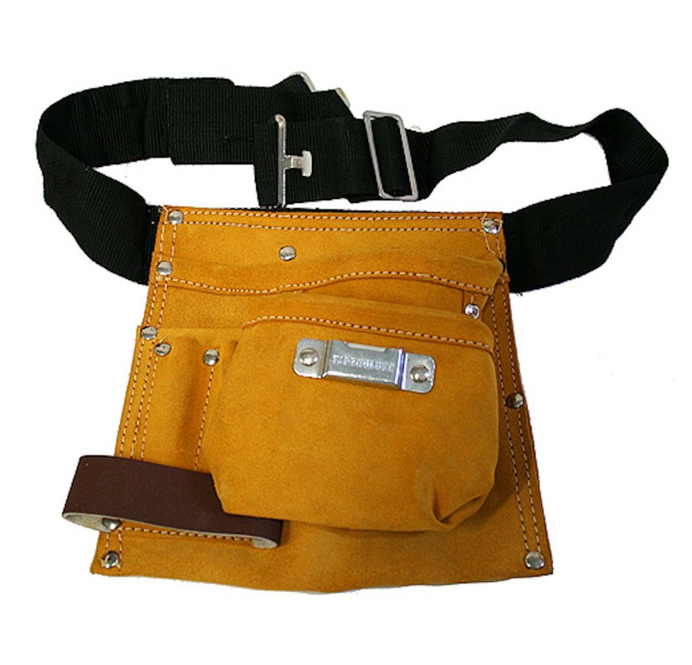 PROREGAL® Werkzeugbox Werkzeuggürtel Wekrzeugtasche Leder, 1 Tasche
