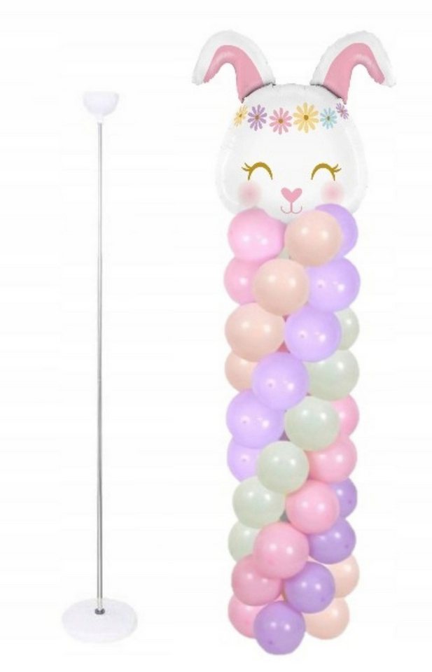 PartyPal Blumenständer Metall-Ballonständer, teleskopisch 50-200 cm, vielseitig einsetzbar.