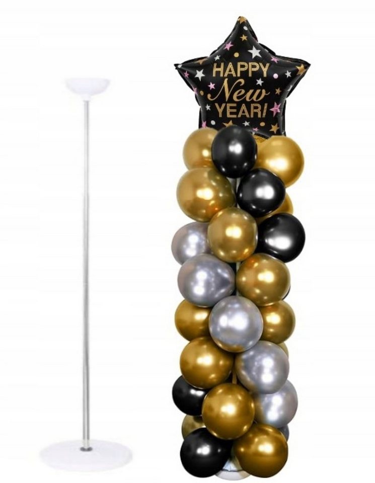 PartyPal Blumenständer Metall-Ballonständer, teleskopisch 50-200 cm, vielseitig einsetzbar. Bild 2
