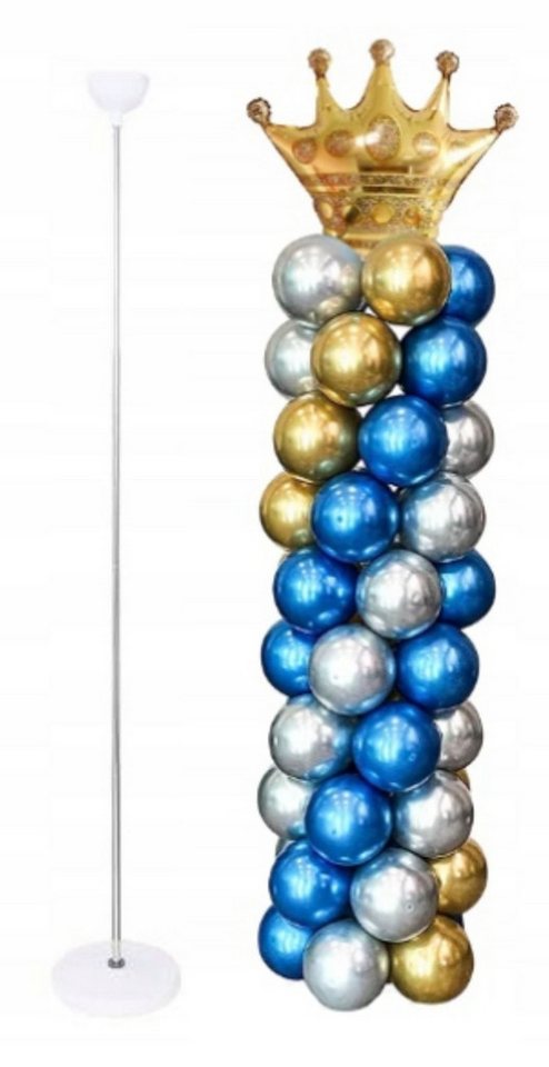 PartyPal Blumenständer Metall-Ballonständer, teleskopisch 50-200 cm, vielseitig einsetzbar. Bild 4