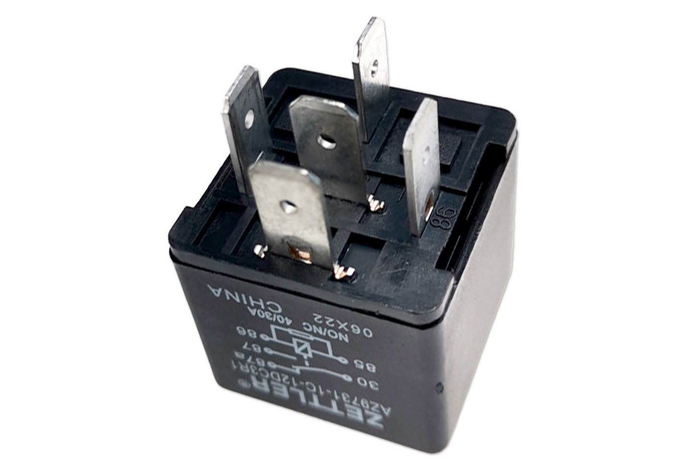 Impulse Innovation Kfz-Relais Relais Mini, 5-polig, Wechsler (CO), 12V, 40/30A, mit Widerstand, (1-St) Bild 2
