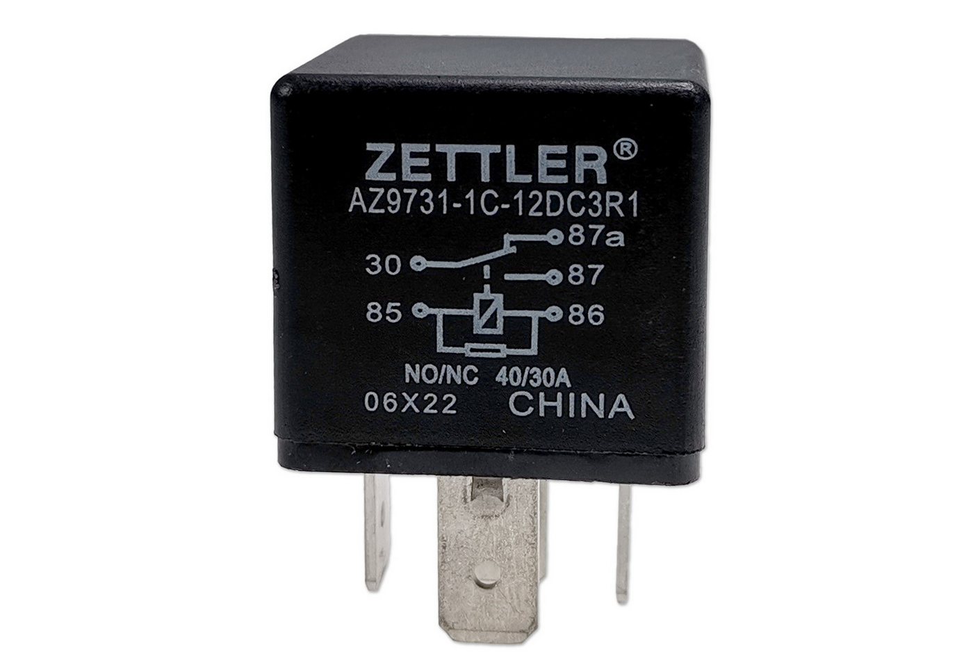 Impulse Innovation Kfz-Relais Relais Mini, 5-polig, Wechsler (CO), 12V, 40/30A, mit Widerstand, (1-St) Bild 5