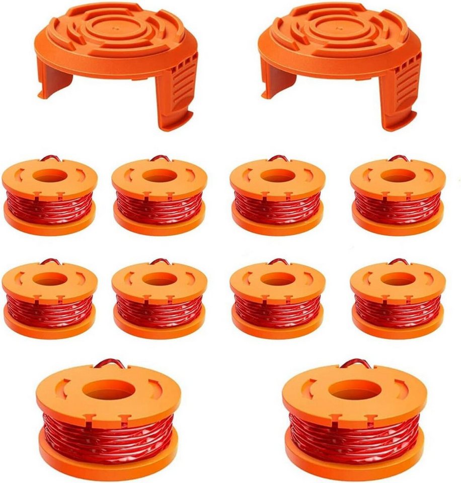 FELIXLEO Trimmerfaden 12er-Pack Rasentrimmer Ersatzkabel 1,65 mm 3 m Worx 20V Kabelspulen, (12-St)