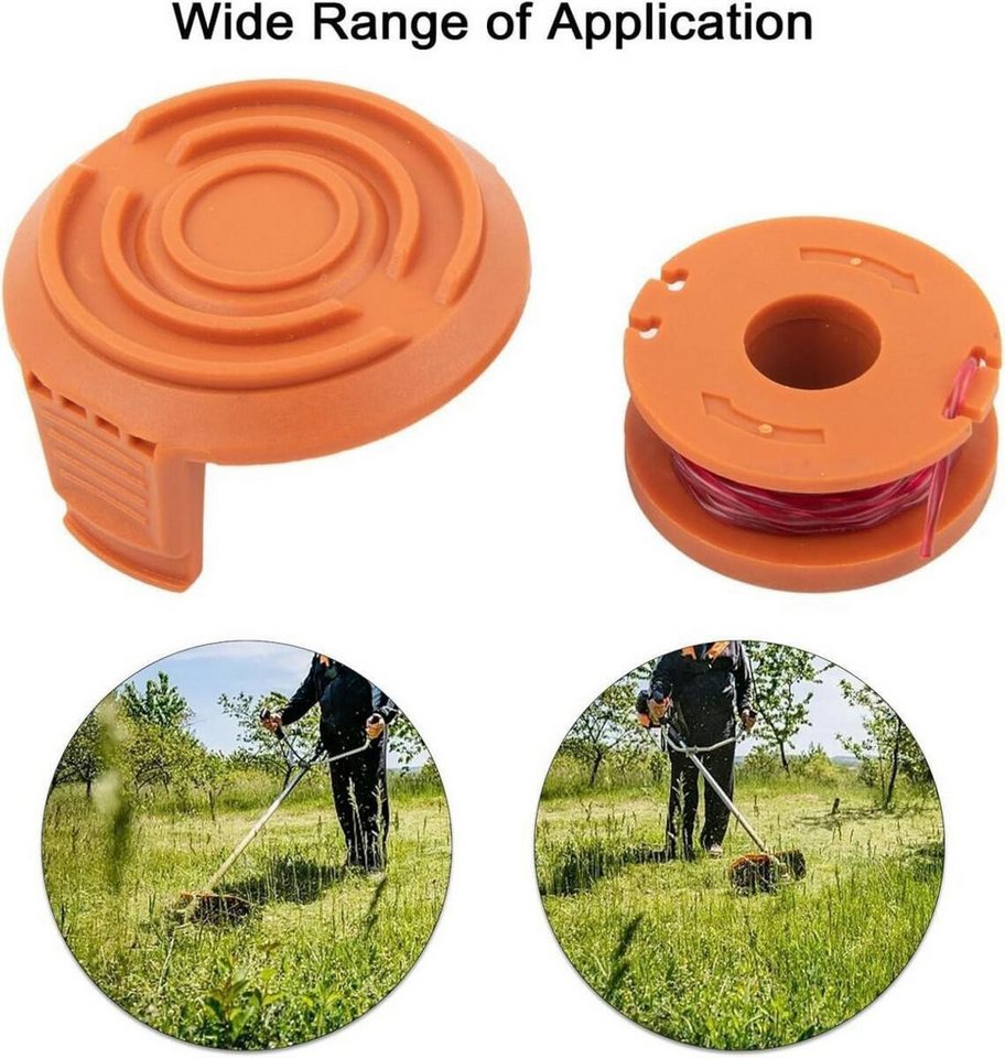 FELIXLEO Trimmerfaden 12er-Pack Rasentrimmer Ersatzkabel 1,65 mm 3 m Worx 20V Kabelspulen, (12-St) Bild 3