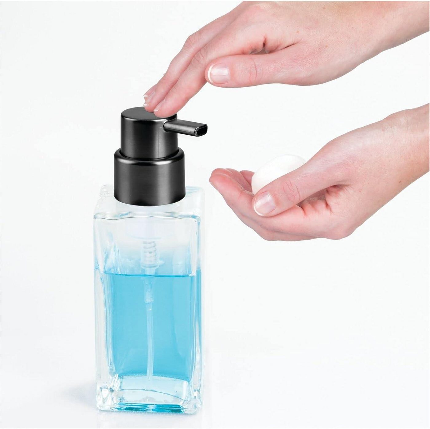 mDesign Badaccessoire-Set mDesign Schaumseifenspender Pumpseifenspender 2er Set Glas Transpare