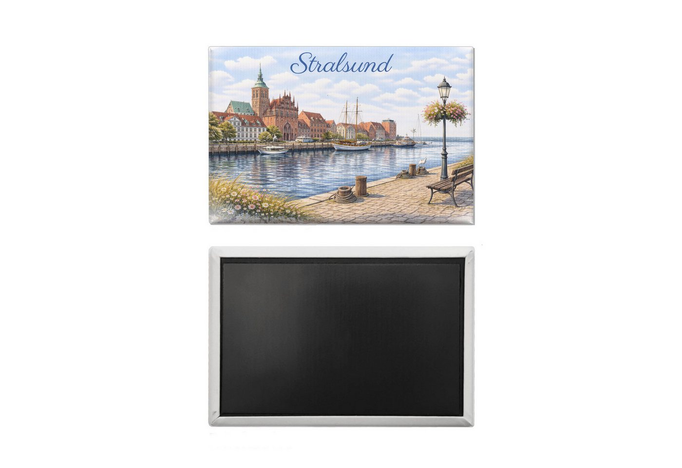 speecheese Magnet Stralsund Stadtansicht Kirche Souvenir Souvenir Magnet Bild 2