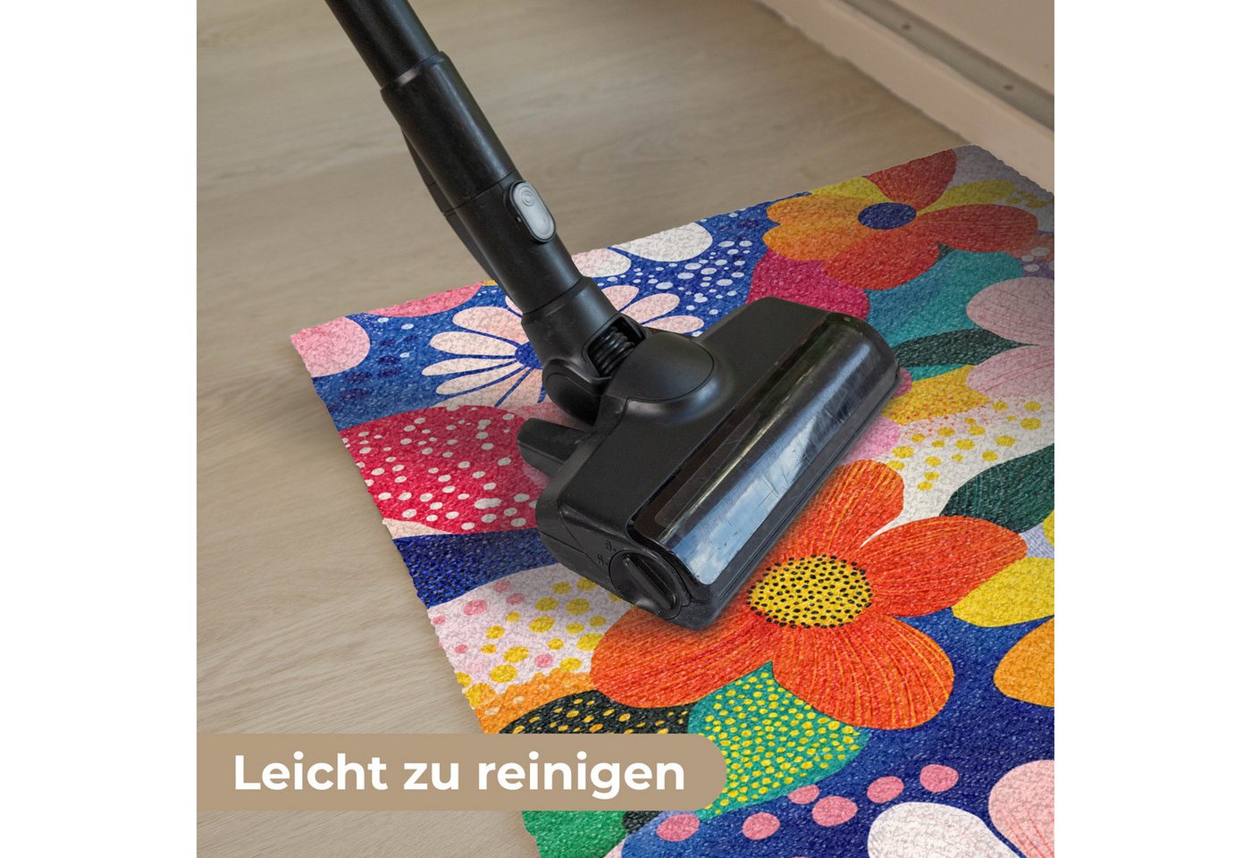 MuchoWow Fußmatte Blumen - Bunt - Tupfen, Rechteckig, innen Schmutzfangmatte, Tür, Schmutzfänger Flur, Teppich 60x40 cm Bild 5
