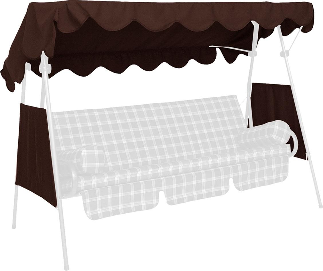 ANGERER Freizeitmöbel GmbH Hollywoodschaukelersatzdach Ersatz Sonnendach braun inkl. 2 Seitenteile, (1 Stück, inkl. 2 Seitenteile), für Dachgestänge von ca. 200 x 120 cm