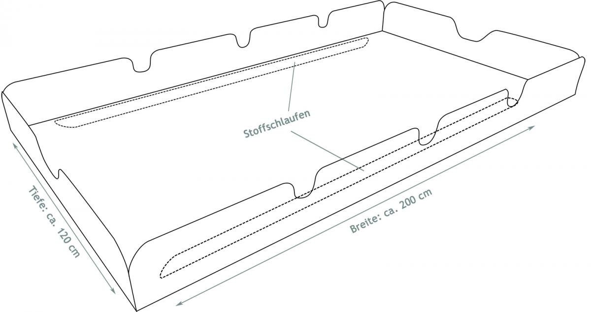 ANGERER Freizeitmöbel GmbH Hollywoodschaukelersatzdach Ersatz Sonnendach braun inkl. 2 Seitenteile, (1 Stück, inkl. 2 Seitenteile), für Dachgestänge von ca. 200 x 120 cm Bild 2
