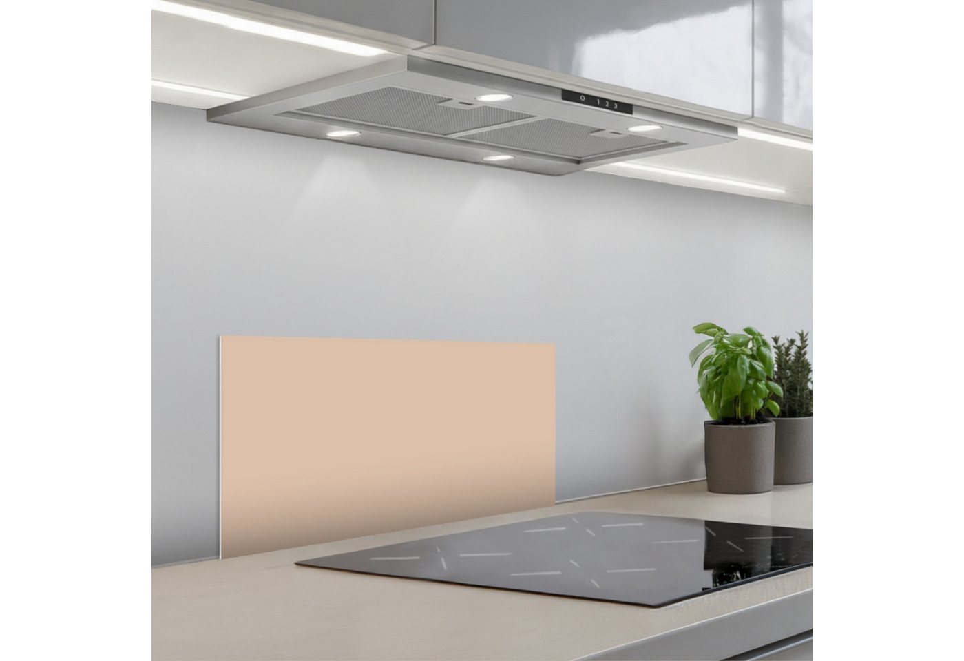 KitchenYeah Küchenrückwand selbstklebend (keine Folie) Beige - Farben - Unifarben, (1-tlg), Küchenrückwand, Spritzschutz, Kitchen, 60x30 cm Bild 5