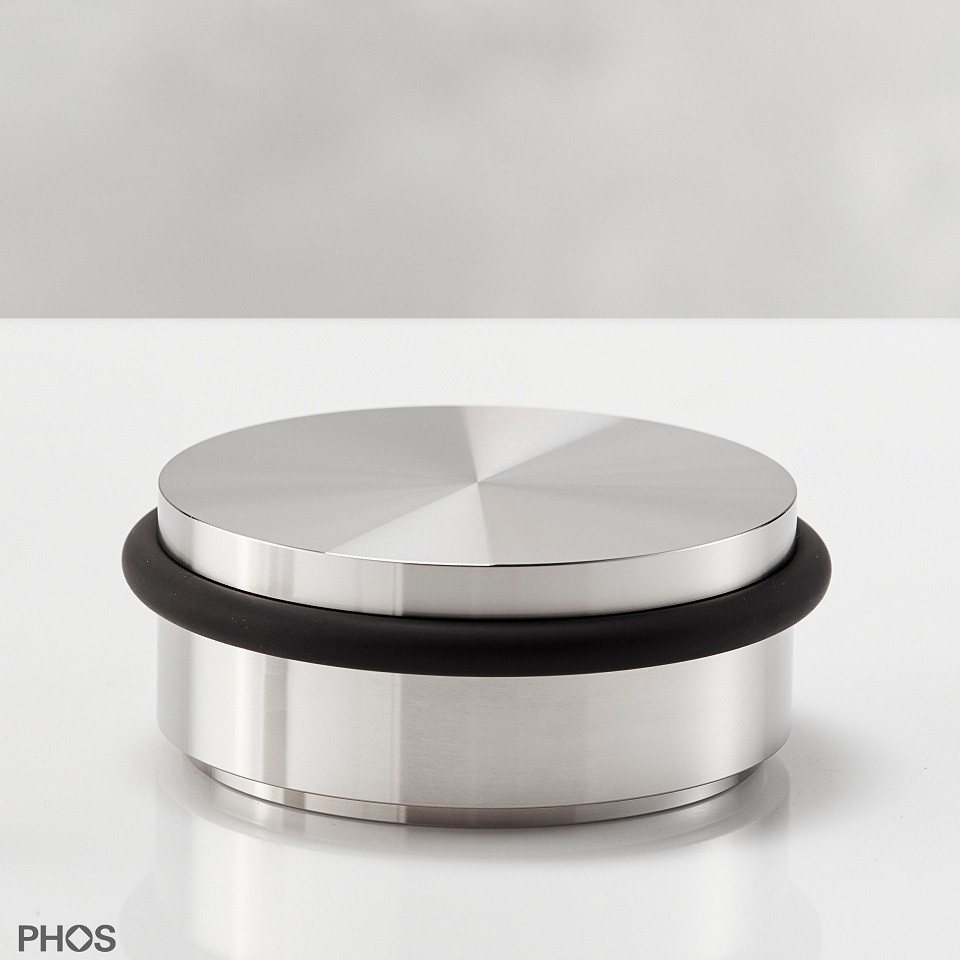 PHOS Design Türstopper aus massivem Edelstahl und Viton® Gummi-Puffer, Boden-Türstopper (TSB70-30) Bild 5