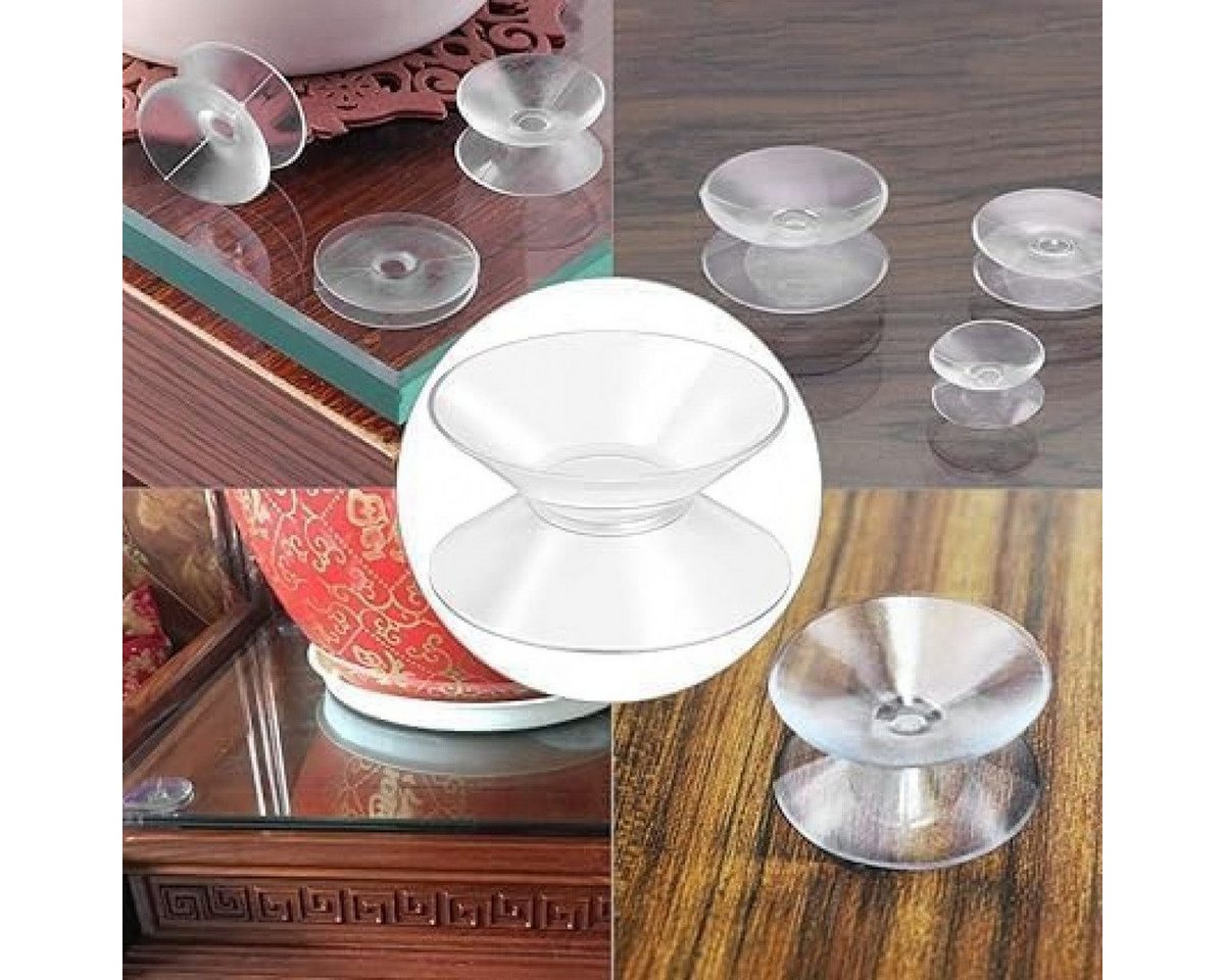 FELIXLEO Saugnapfträger Doppelseitige Saugnäpfe Klein Transparent Saugnäpfe, (20-tlg) Bild 3