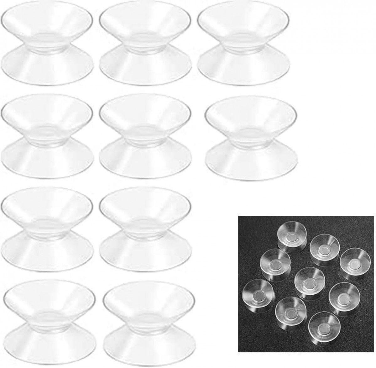 FELIXLEO Saugnapfträger Doppelseitige Saugnäpfe Klein Transparent Saugnäpfe, (20-tlg) Bild 4