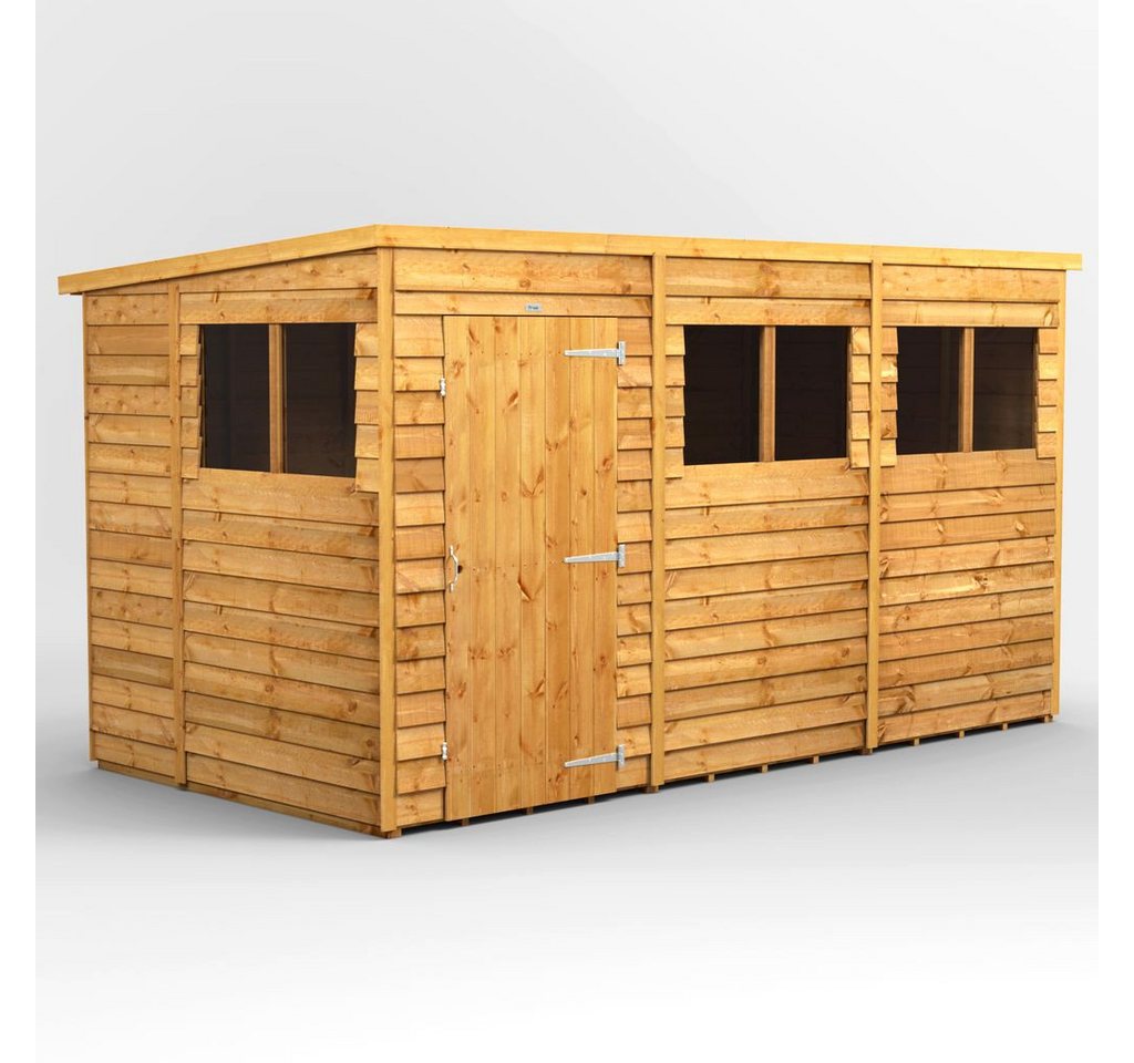 Powersheds Gartenhaus Gartenhaus mit Pultdach und Stülpschalung, Vollholz, BxT: 360x180 cm, (Polyester-verstärkte DachpaPOPe, gehärtetes Glas, hochwertiges Holz), Hochwertiges Holz Bild 3