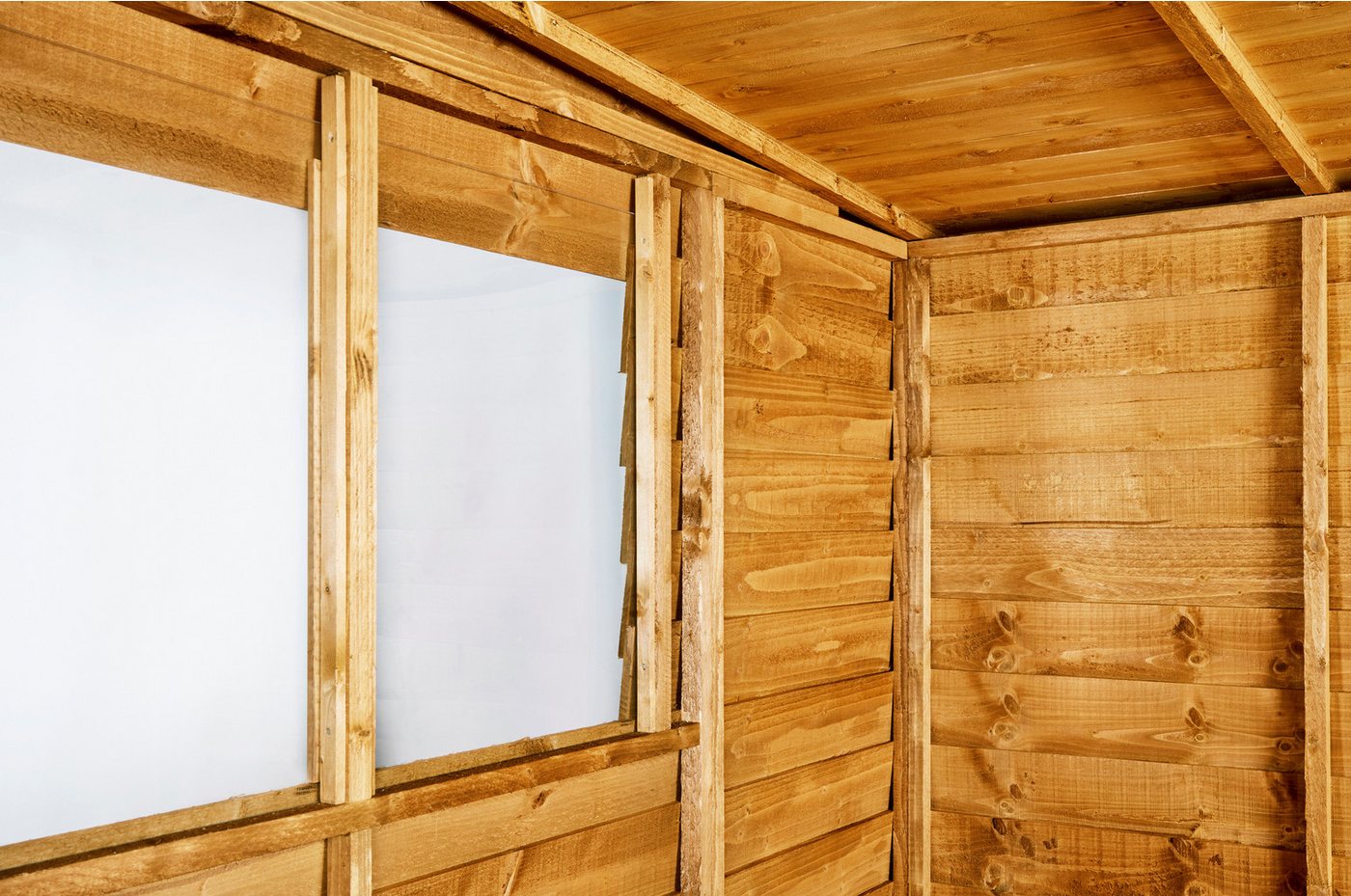 Powersheds Gartenhaus Gartenhaus mit Pultdach und Stülpschalung, Vollholz, BxT: 360x180 cm, (Polyester-verstärkte DachpaPOPe, gehärtetes Glas, hochwertiges Holz), Hochwertiges Holz Bild 4