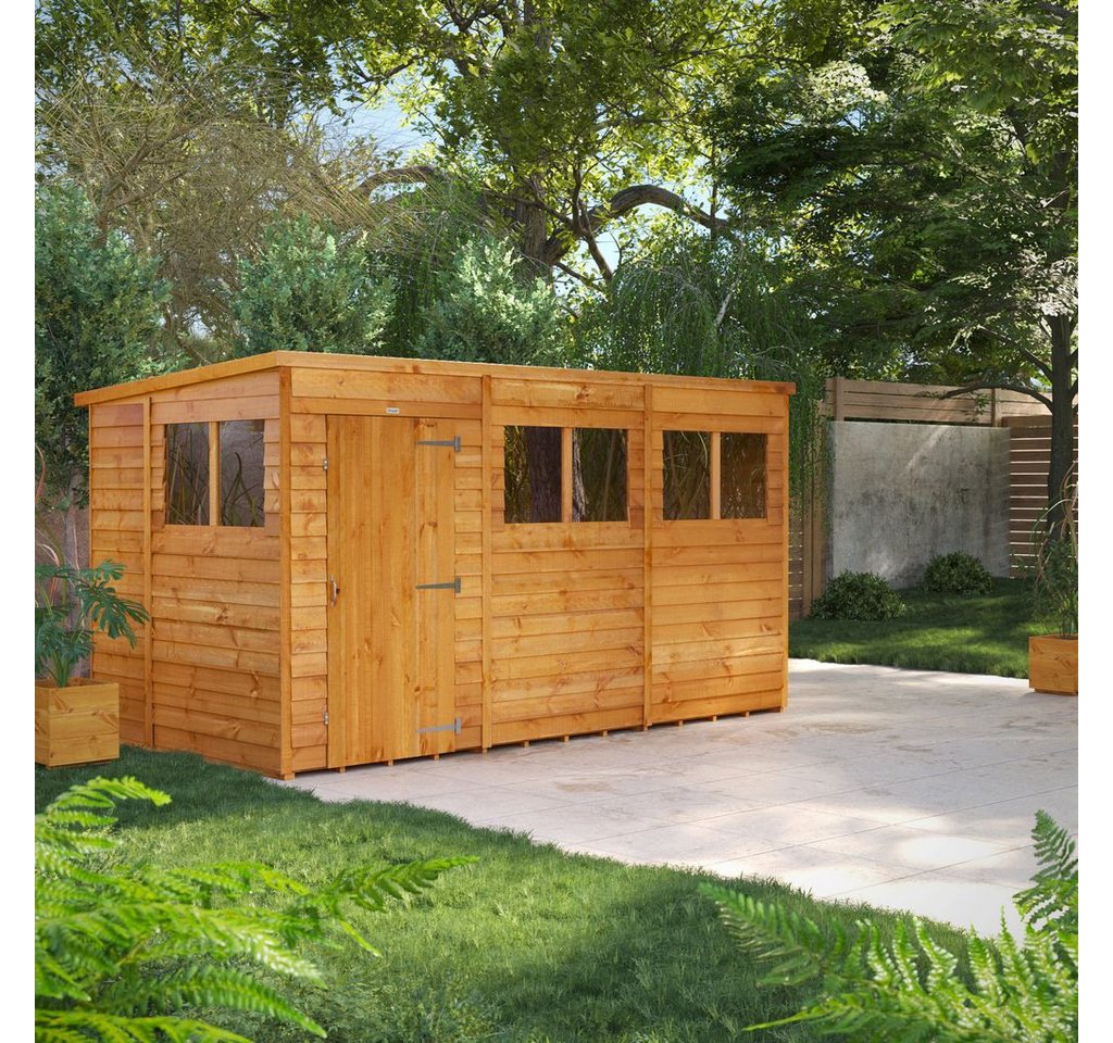 Powersheds Gartenhaus Gartenhaus mit Pultdach und Stülpschalung, Vollholz, BxT: 360x180 cm, (Polyester-verstärkte DachpaPOPe, gehärtetes Glas, hochwertiges Holz), Hochwertiges Holz Bild 5