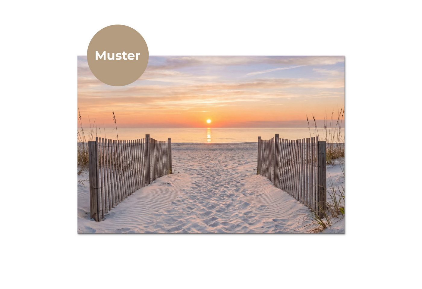 KitchenYeah Küchenrückwand Muster selbstklebend (keine Folie) Sonnenuntergang - Strand - Sand, (1-tlg), Spritzschutz, Küche, Rückwand, Küchenwand, Küchenfront, 30x20 cm Bild 3