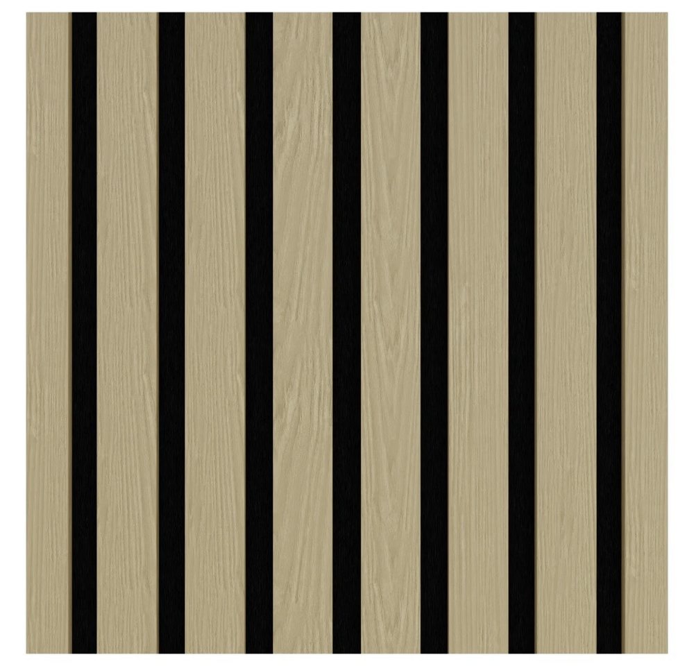 AKUSTIKO Wanddekoobjekt AK03 (Lamella Akustikpaneele 4 Stück 280x60cm - flexible Filz MDF Wandpaneele fugenlos - überlappende Holz Lamellenwand, Premium Paneele - Akustik Wandverkleidung von HEXIM (6.72m² White Ash) Bild 5