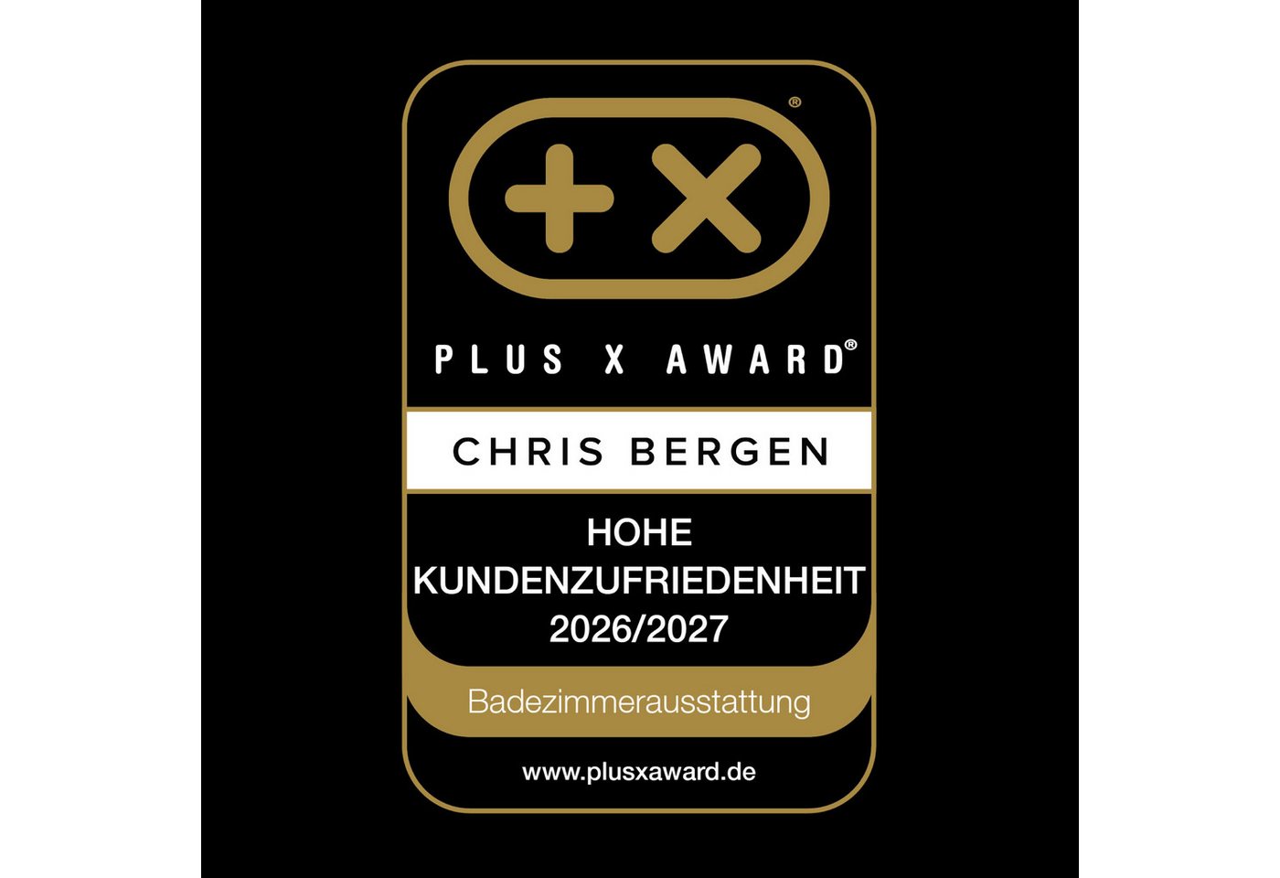 CHRIS BERGEN Duschstange Brausestange aus Metall Länge: 90 cm, in Chrom und Schwarz matt