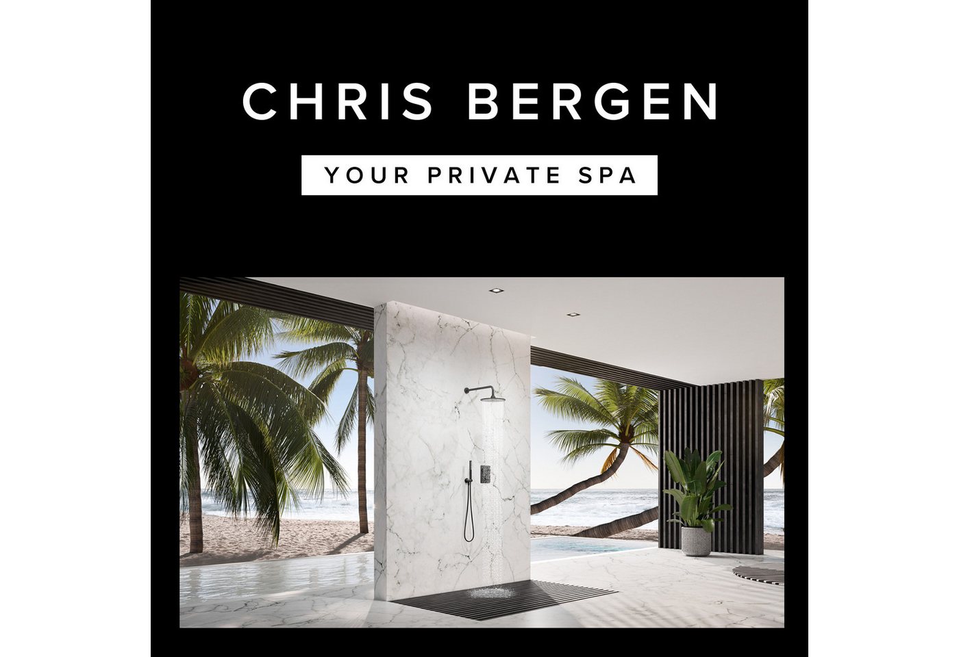 CHRIS BERGEN Duschstange Brausestange aus Metall Länge: 90 cm, in Chrom und Schwarz matt Bild 5