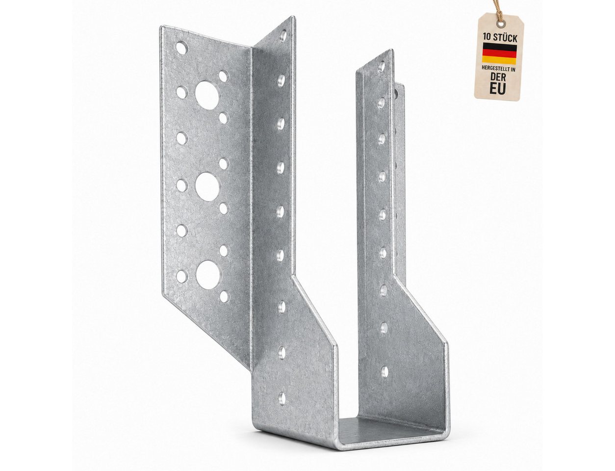 Torvon Balkenschuh 10 Stück Feuerverzinkt Balkenträger Holzverbinder für Carport, Pergola, LxB: 117.5x25 mm Bild 3