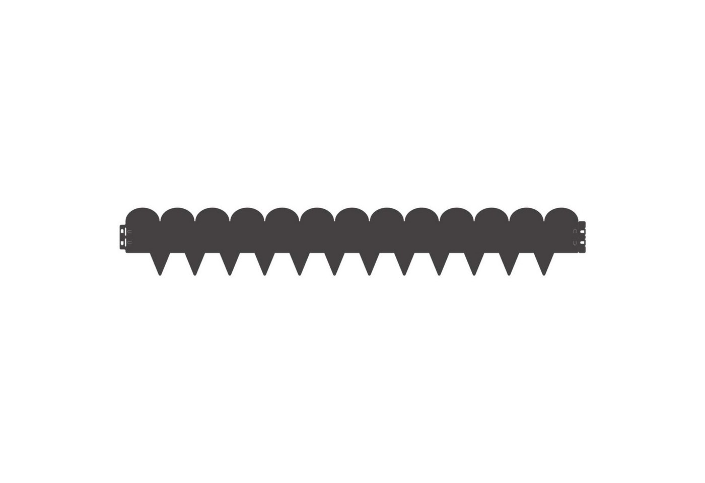 vidaXL Beetumrandung Raseneinfassung 10 stk. 103 x 15 cm Stahl Schwarz Bild 4