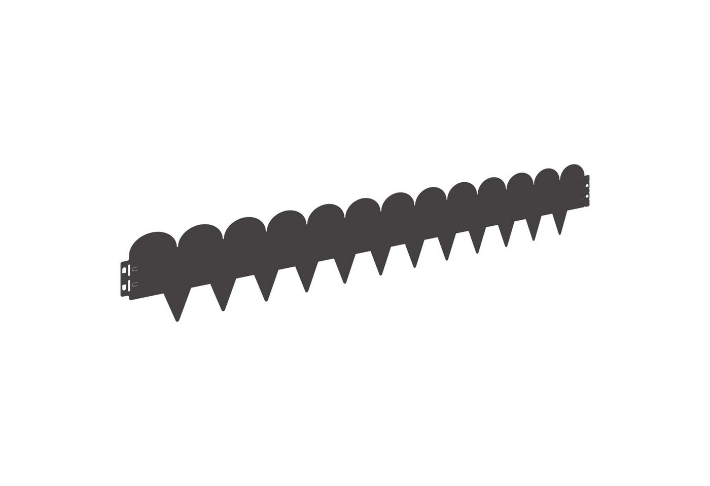 vidaXL Beetumrandung Raseneinfassung 10 stk. 103 x 15 cm Stahl Schwarz Bild 5