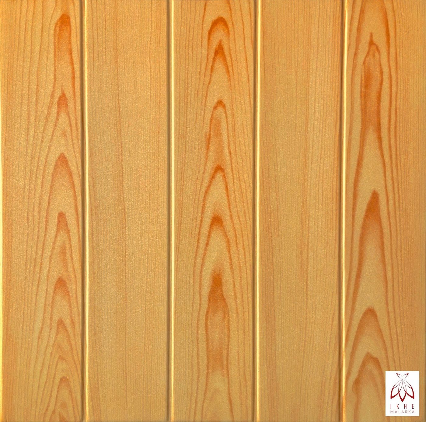 IKHEMalarka 3D Wandpaneel aus Polystyrol Styropor XPS Holzoptik 4m² Pakiet, 0,25 qm, Paneelen für Decken Wand 50x50cm 3mm Stärke