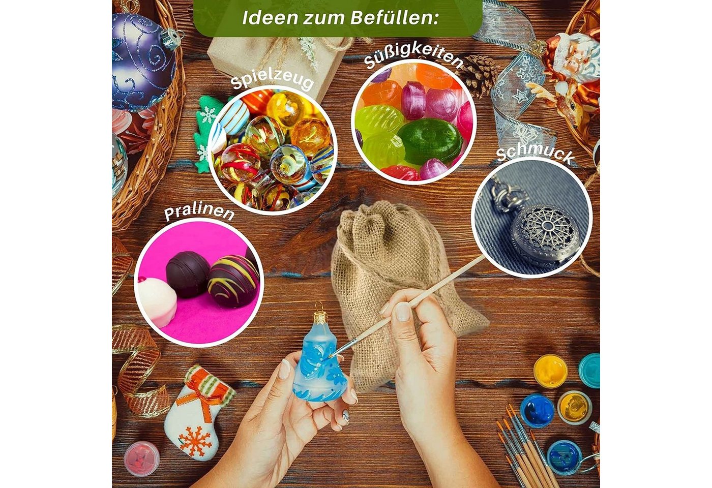 wisefood Küche 24-tlg., Jutesäckchen - natur 9x15cm (Naturfaser) - 24er Set - 1 Set Bild 4