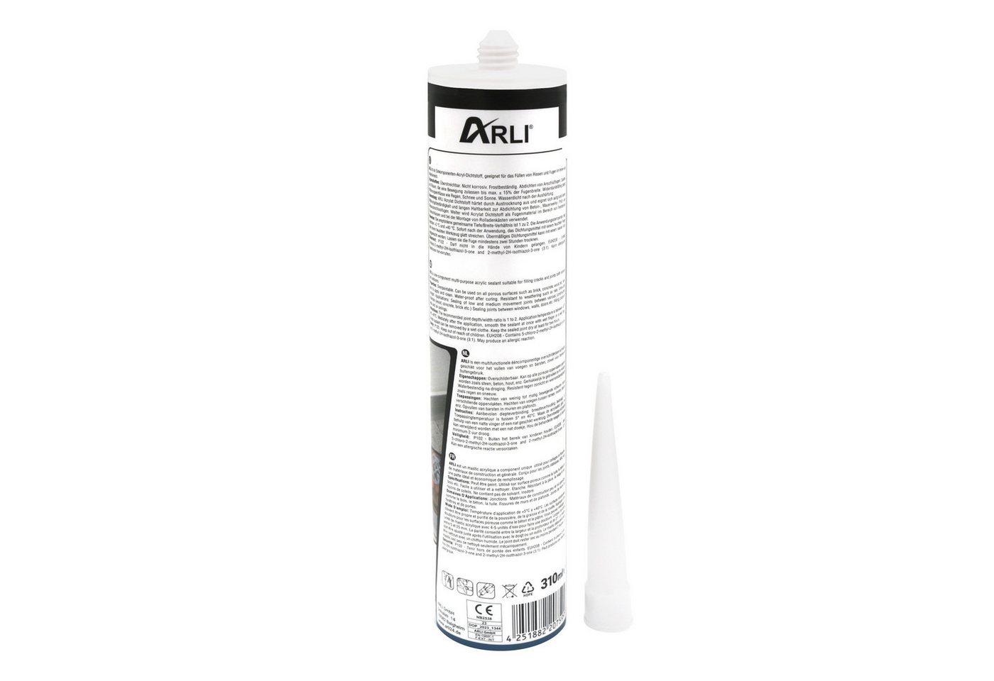 ARLI Spachtelmasse 3x Acryl 310ml Dichtstoff Universal Bauacryl, Maleracryl Fugendichter weiß Dichtstoff
