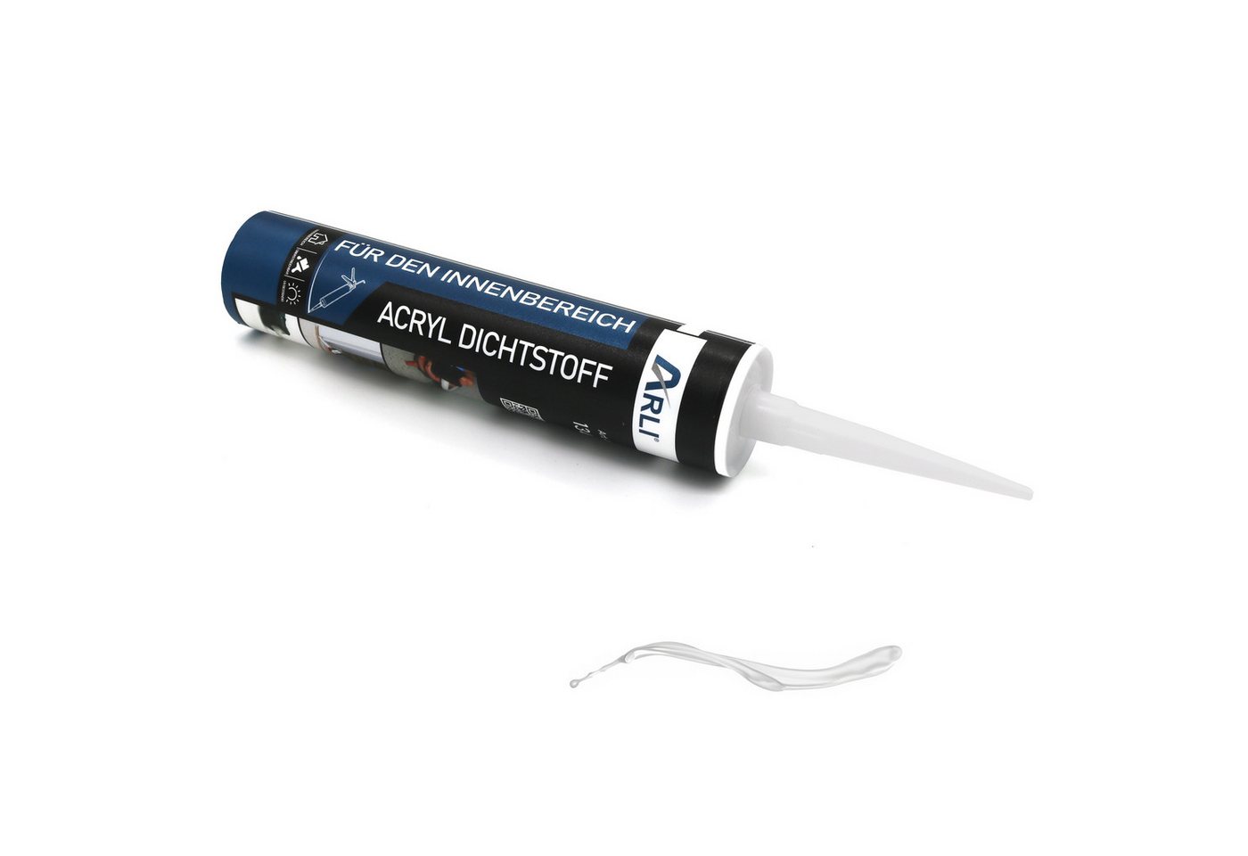 ARLI Spachtelmasse 3x Acryl 310ml Dichtstoff Universal Bauacryl, Maleracryl Fugendichter weiß Dichtstoff Bild 2