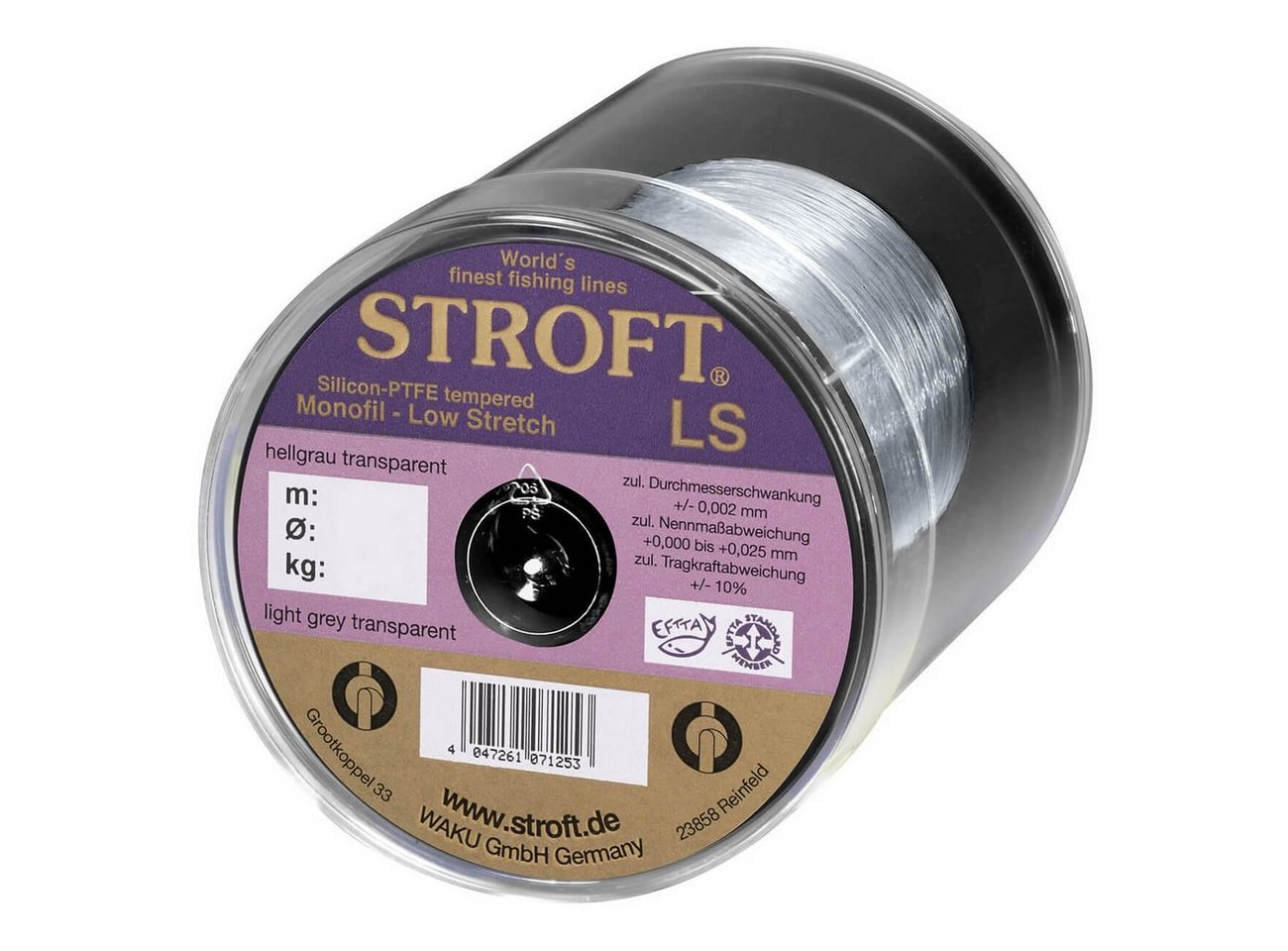 Stroft Angelschnur Schnur STROFT LS Monofile 500m, 500 m Länge, 0.21 mm Fadendurchmesser, (1-St), 4.8kg Tragkraft