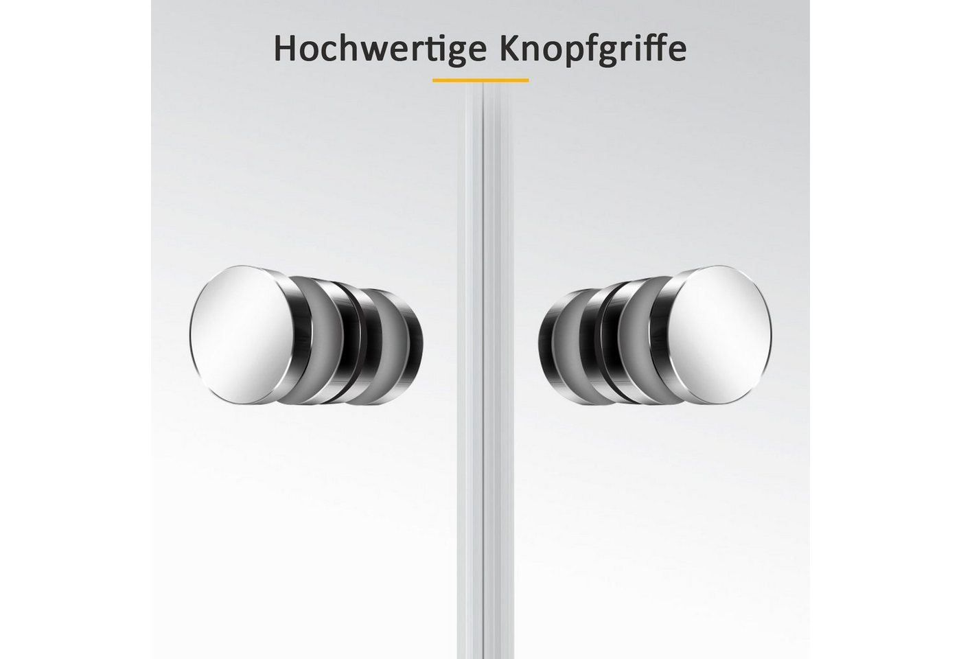 Boromal Eckdusche Duschkabine Schiebetür 75x75 Eckeinstieg Duschabtrennung Duschwand 185, BxT: 75x75 cm, Einscheibensicherheitsglas, Duschwand Duschabtrennung