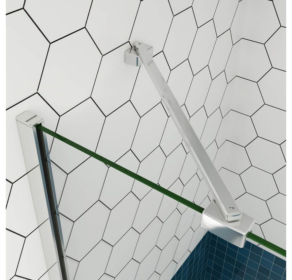 duschspa Duschwand Duschtrennwand + Flipper-Panel Walk in Dusche Duschwand Glaswand, (Set), Nano Glas
