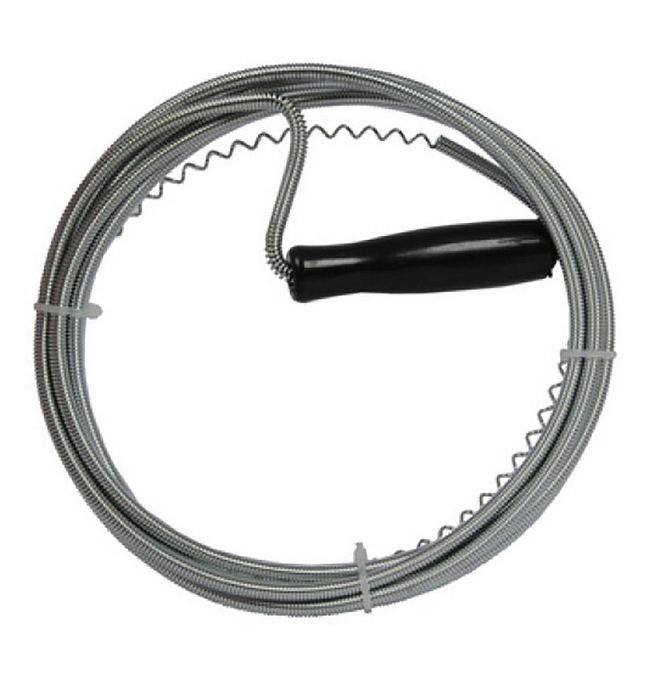 Kinzo Rohrreinigungsspirale ABFLUßREINIGER 3m mit Kurbel Rohrreinigungswelle Rohreiniger 96, L: 300 cm, ∅ 4,6 mm, Abflussfrei Rohrfrei Abfluß Reinigungswelle Abflussspirale Bild 2