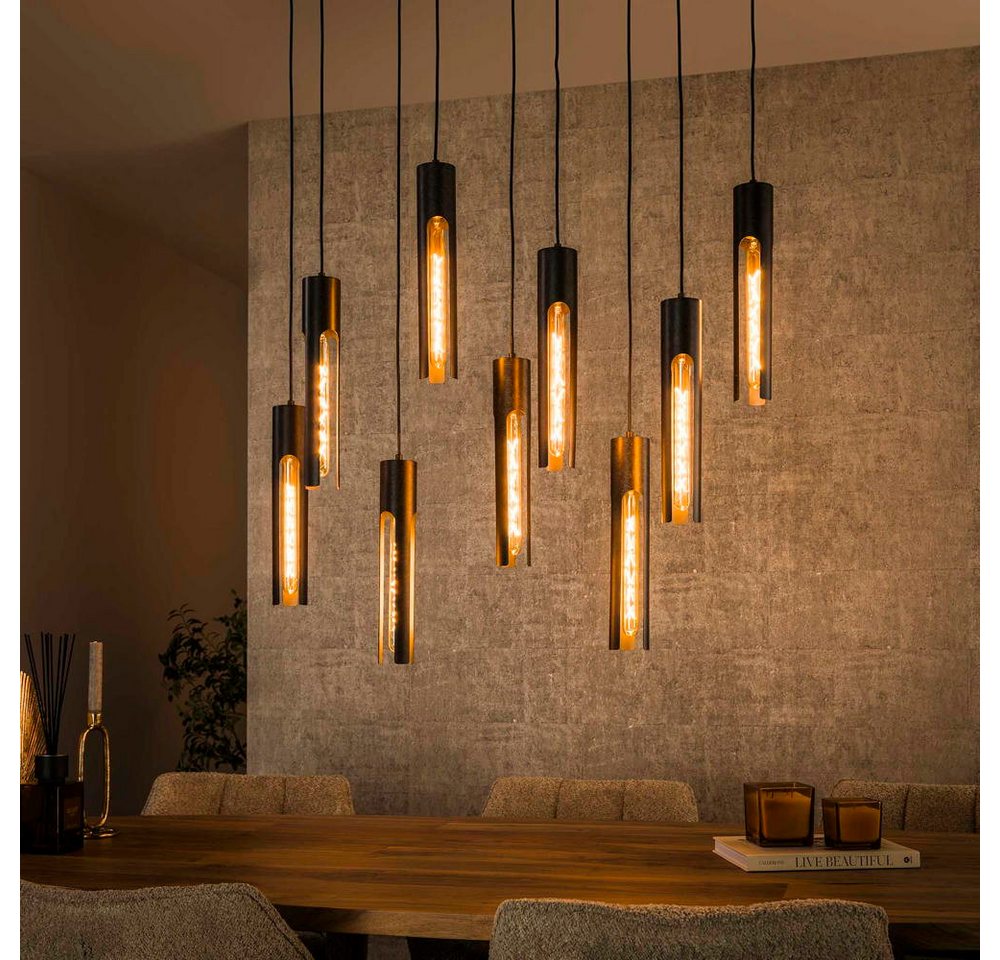 famlights Pendelleuchte Pendelleuchte Alla in Schwarz E27 7-flammig Bild 2