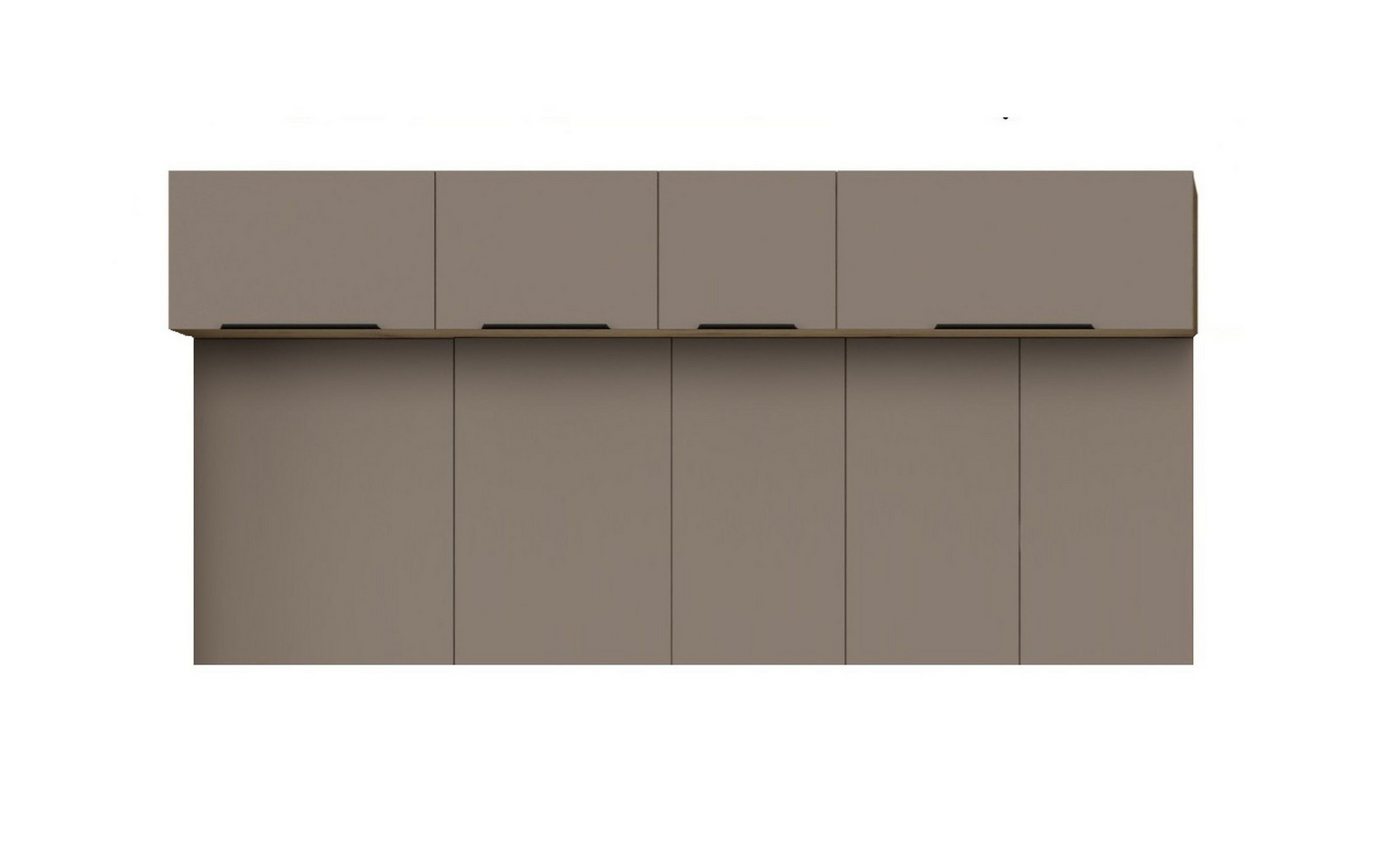 Küchen-Preisbombe Aufsatzschrank 60 cm Küche ARIA Sandgrau Küchenzeile Küchenblock Anti Fingerprint