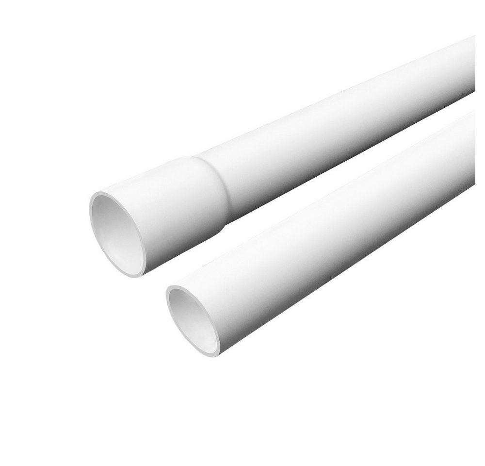 ARLI Leerrohr Installationsrohr M16 M20 M25 M32 PVC mit 40 50 25 20 Klemmschellen, (Set, 24-tlg), Elektrorohr, gemufft M20 – 24 Meter (24 Stangen à 1 m) mit 50 Klemmschellen starr Bild 5