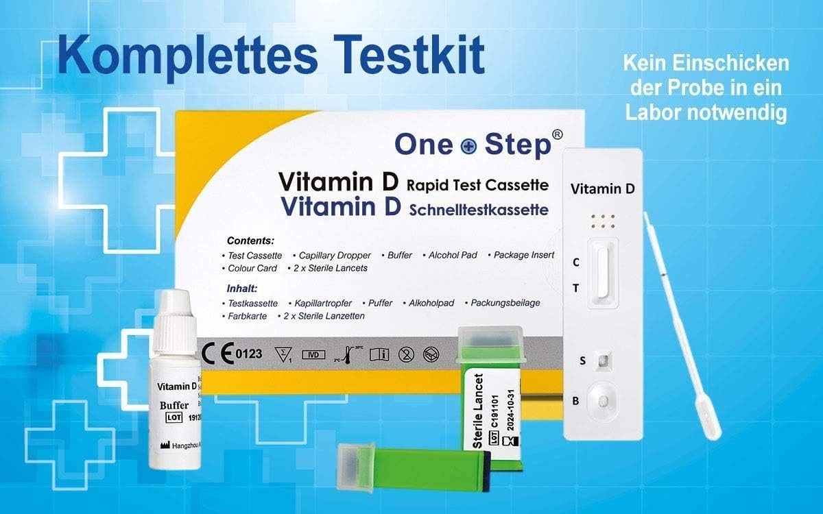 One+Step Nährstoffmangeltest Vitamin D Test Kit Selbsttest, 2-tlg.