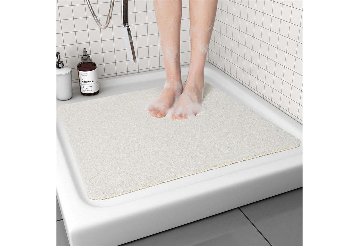 Diwzbyn Duschmatte rutschfest 53x53 cm Badewannenmatte Badematte Höhe 10 mm Bild 4