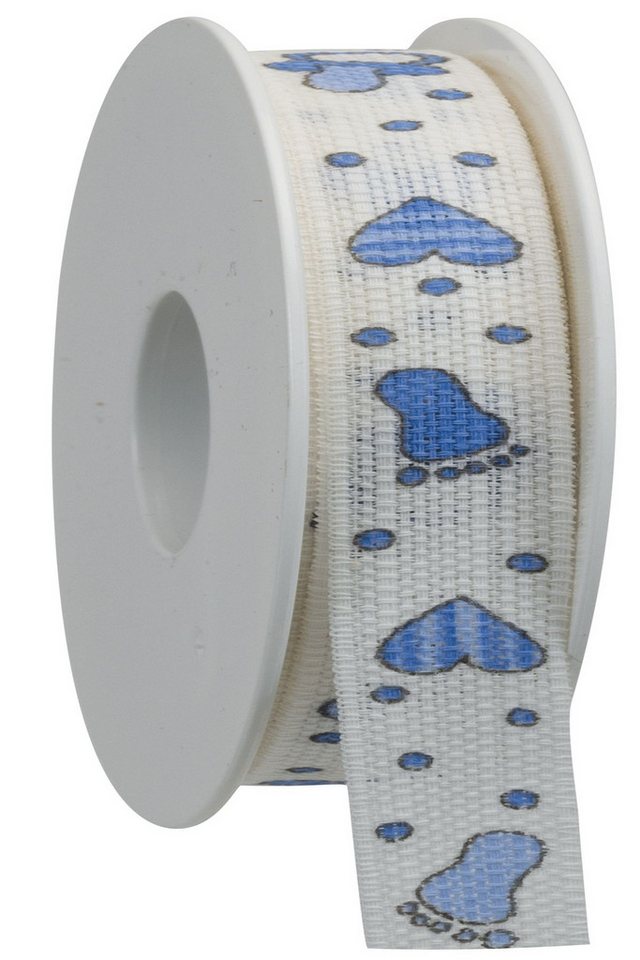 Goldina Loy GmbH + Co KG Geschenkpapier Taftband Babywelt 3,5m, Hellblau
